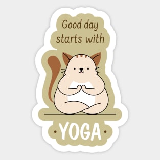 Start Your Day With YOGA Sticker